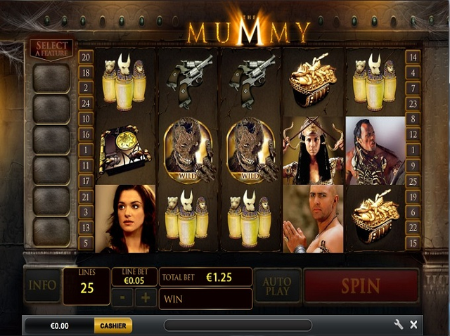 The Mummy Video Slot Screenshot