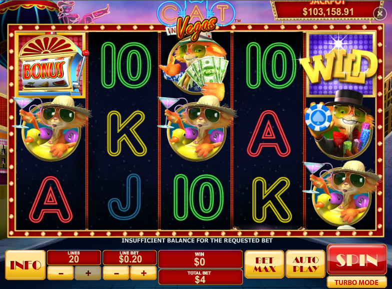 Cat in Vegas Slot from Playtech Available in Casinos Now